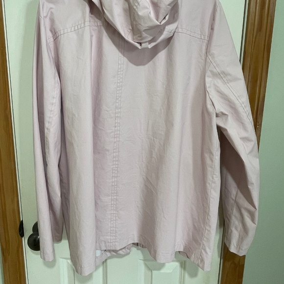 G.H. Bass Light Pink Raincoat with Hood - Picture 2 of 4